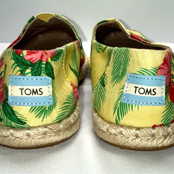 Toms Yellow and Pink Floral Espadrilles - Picture 4 of 6